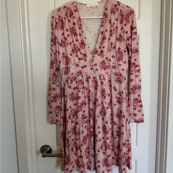 LoveShackFancy Dresses & Skirts - LoveShackFancy Dress Size Medium Womens Pink Floral Cotton Stretchy